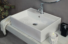 LAVABO CM 58 x 45 DA APPOGGIO CERAMICA LAVANDINO LAVELLO SANITARI BAGNO LIFE