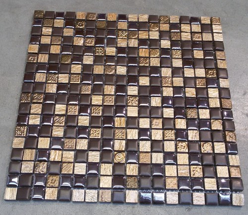 Mosaico caffe oro bagno - mosaico,