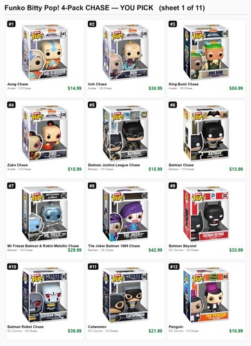 Funko bitty pop pack chase - bitty,