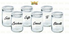 SET 6 ADESIVI BARATTOLI DA