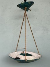 Lampadario Vintage A Sospensione Anni 60 In Ceramica Italiana FIDIA