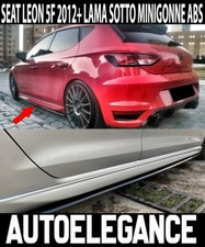 SEAT LEON 5F 2012+ SPLITTER SOTTO MINIGONNE LATERALI ABS NERO LUCIDO FR LOOK .-