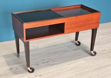 Tavolino con rotelle mobiletto carrello vintage anni 60 mogano RESTAURO COMPLETO