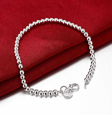 Bracciale Braccialetto unisex in metallo placcato argento 925 - Idea regalo