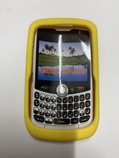 Blackberry Curve 8520 9300 Custodia Silicone Morbido Posteriore TPU Giallo Brillante Nuova