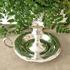 Coppia Portacandela in Argento 800, stile Inglese, nuovi, candeliere  n 10