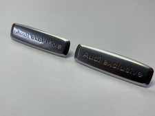 2x Audi A8 A6 A4 A3 TTS A7 RS 4E Exclusive emblema metallo originale.