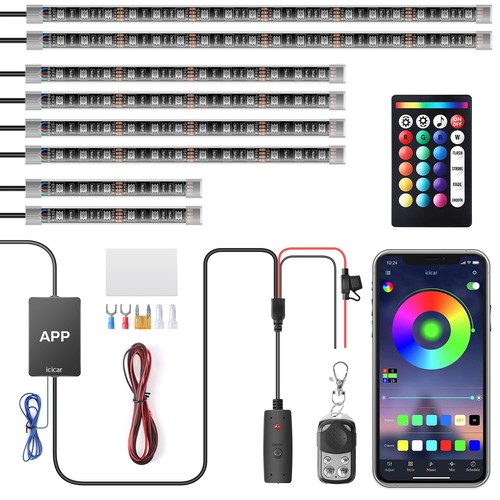 8pcs kit sottobagliore - sottobagliore, led