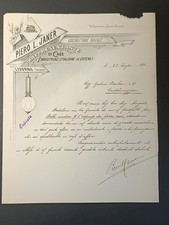 fattura Costruttore navale P.Janer Livorno 1891