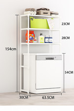 Scaffale Sopra Lavatrice 3 Ripiani Salvaspazio Bagno Organizer Impermeabile