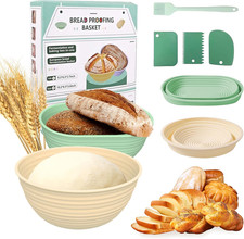 6PCS Cestino Da Lievitazione per Pane, Lievitazione Pane in Silicone, Cestini Pa