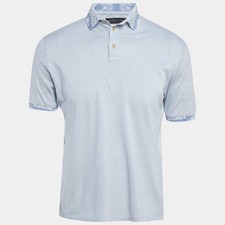 Polo Etro blu cotone piqué L