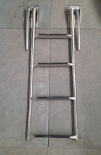 SCALETTA TELESCOPICA SOPRA PLANCETTA CON MANIGLIE 4 GRADINI NERI O LEGNO 4957504