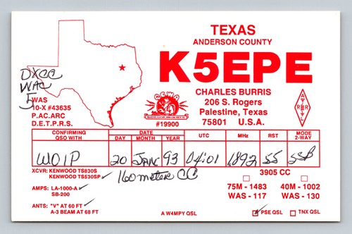 Radioamatore qsl k5epe texas - radioamatore,