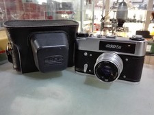 [NC] Fotocamera USSR FED 5B with lens obiettivo Industar-26 5 cm f/2.8 con custo