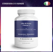 Theonia olio di pesce omega 3 puro 2000mg con vitamina E Alta concentrazione di