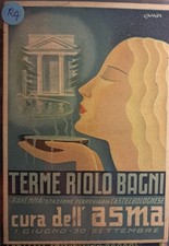 CARTOLINA PUBBLICITARIA  TERME RIOLO BAGNI  RAVENNA    NV  FG
