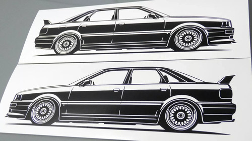 Adesivo audi sagoma - adesivo,