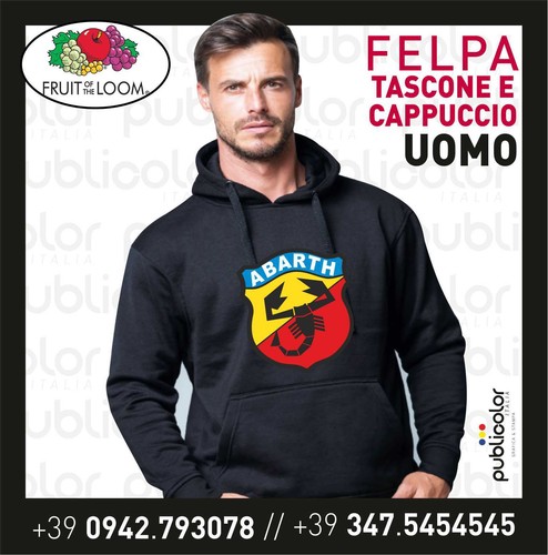 Felpa cappuccio tascone uomo - cappuccio,