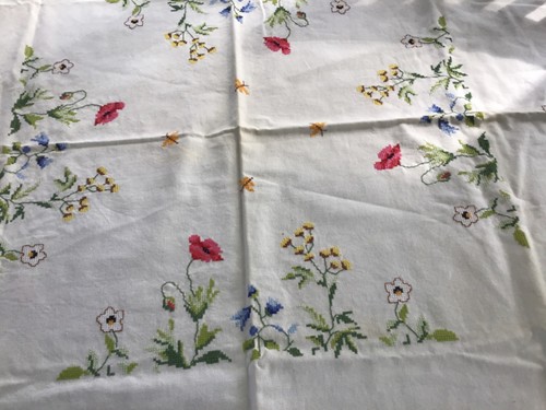 Tovaglia vintage ricamata - #cb,