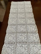 Runner Uncinetto Cotone Copritavolo 83 Cm X 33 Cm  Striscia