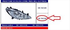 36330 6204.ZR FARO PROIETTORE SX H7/H1/H1 C/FENDINEBBIA PEUGEOT 307 03/01- 08/05