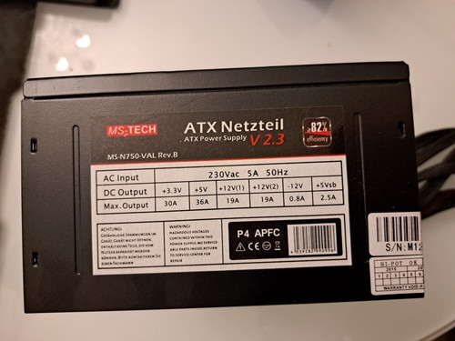 Alimentatore atx 750w tech - alimentatore,