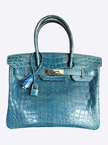 Hermes blue crocodile - hermes, &