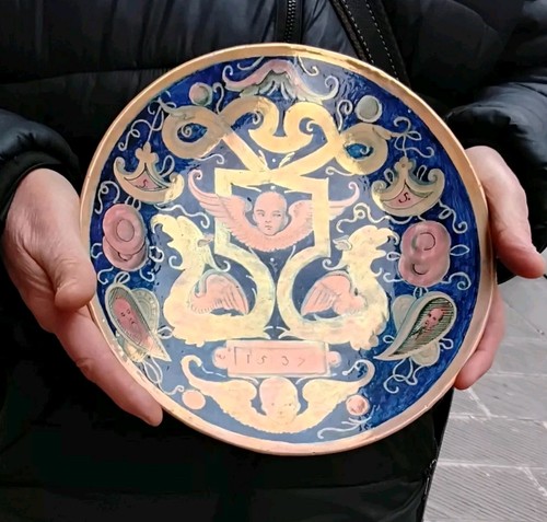Antico piatto maiolica a - antico,