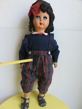 Antica BAMBOLA D EPOCA VINTAGE in GESSO e CARTAPESTA occhi movibili vecchia da