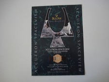 advertising Pubblicità 1993 OROLOGIO BULOVA ACCUTRON SPACEVIEW