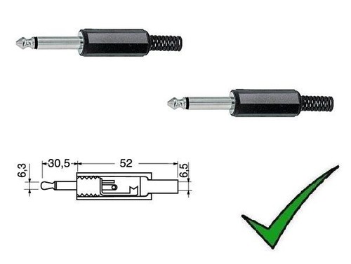 2pz spina jack 3mm - jack, 6,3mm