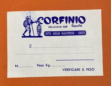 ABRUZZO-CHIETI-LIQUORI BARATTUCCI-CORFINIO-PUBBLICITARIA-ETICHETTA PER CASSETTE