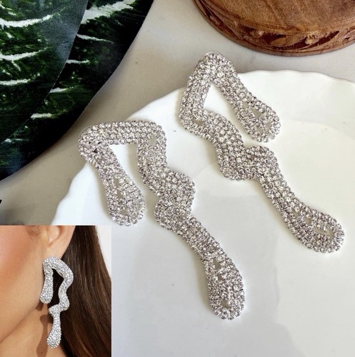 Orecchini strass squiggle - strass,