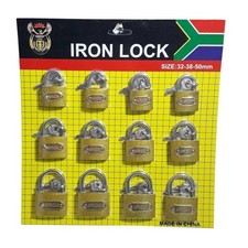 SET 12 LUCCHETTI AD ARCO 32MM 38MM 50MM CON 3 CHIAVI PER ARMADIETTO VALIGIA