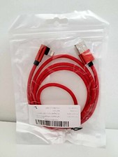 Cavo Usb 90 Degree Nylon Red (1M) per Smartphone/Tablet/Iphone Ipad - GM Shop