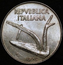 Italy 10 Lire 1975 KM# 93