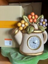 Thun Orologio da tavolo country innaffiatoio con fiori nuovo con scatola