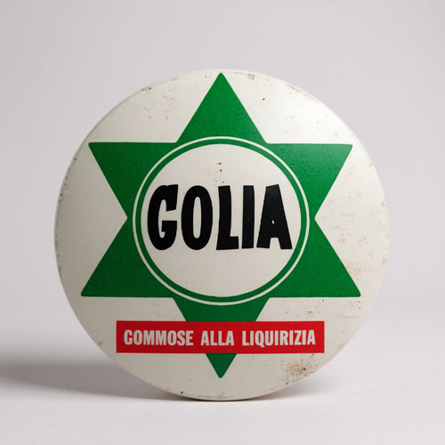 Scatola latta rotonda golia - in,