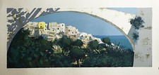Serigrafia Lamorgese cm. 140x80 Paesaggio pugliese