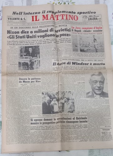 Mattino 1972 scudetto - mattino, 29/5/1972
