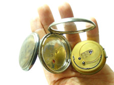 ANTICO OROLOGIO DA TASCA A VERGA ARGENTO STERLING INGLESE TOBIAS LIVERPOOL XIX