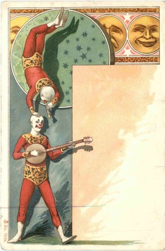Circo clown litografia - circo,