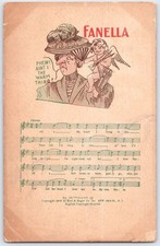 Cartolina d'epoca 1908 Fanella spartiti musicali di Helf & Hager Co