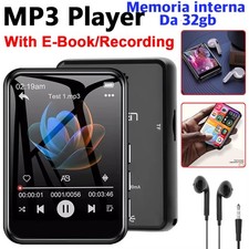 Lettore MP3 MP4 HiFi Bluetooth 5.4 Touch 2.4" con Speaker, E-book e Recorder