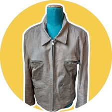 Giacca beige vera pelle - beige,