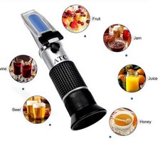 Rifrattometro Alcool 0-25% Brix 0-40% Zucchero Vino Concentrazione Densitometro