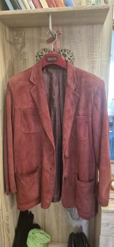 Giacca camoscio rosso per - giacca,