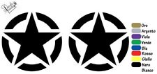 KIT 2 ADESIVI STICKERS ADESIVO  STELLA MILITARE  AUTO MOTO CASCO TUNING STAR