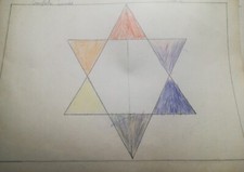 DISEGNO TECNICO / JUNIOR A PASTELLI SU CARTONCINO RUVIDO - INIZIO ANNI 80